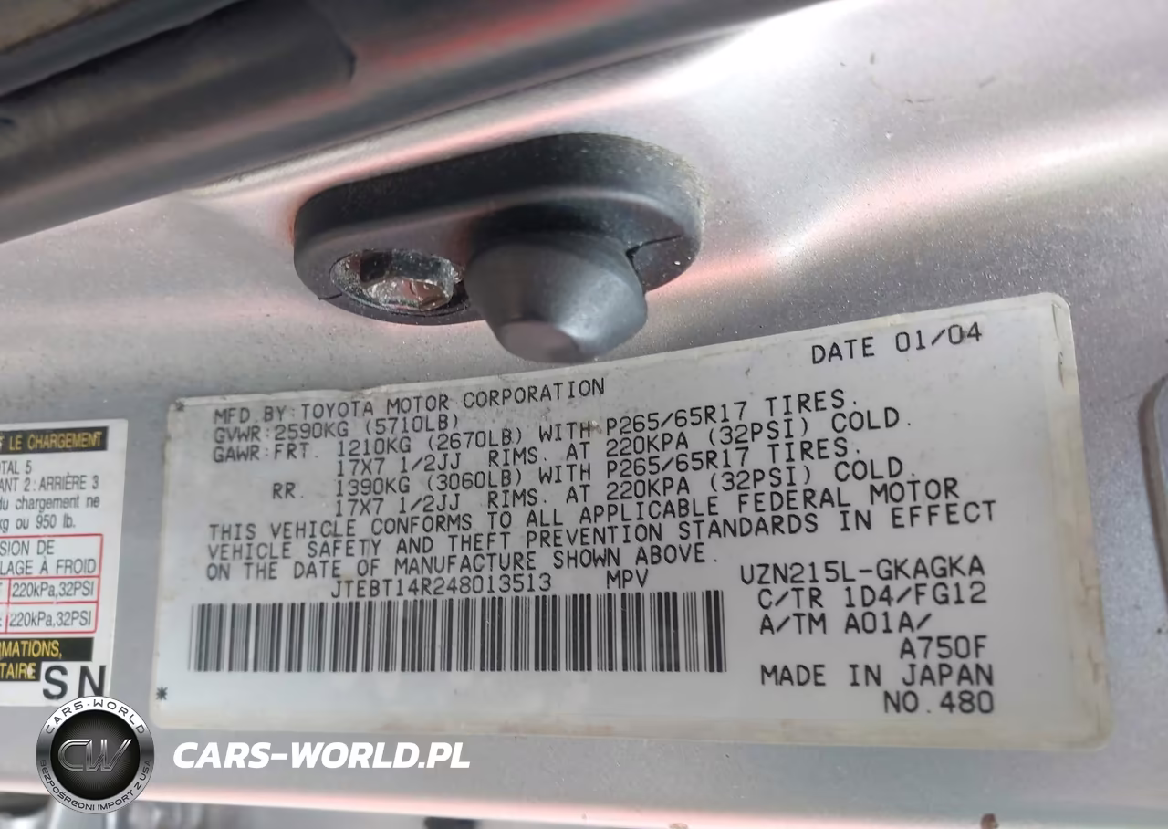 2004 Toyota 4Runner Sr5 V8 VIN:JTEBT14R248013513 - 9