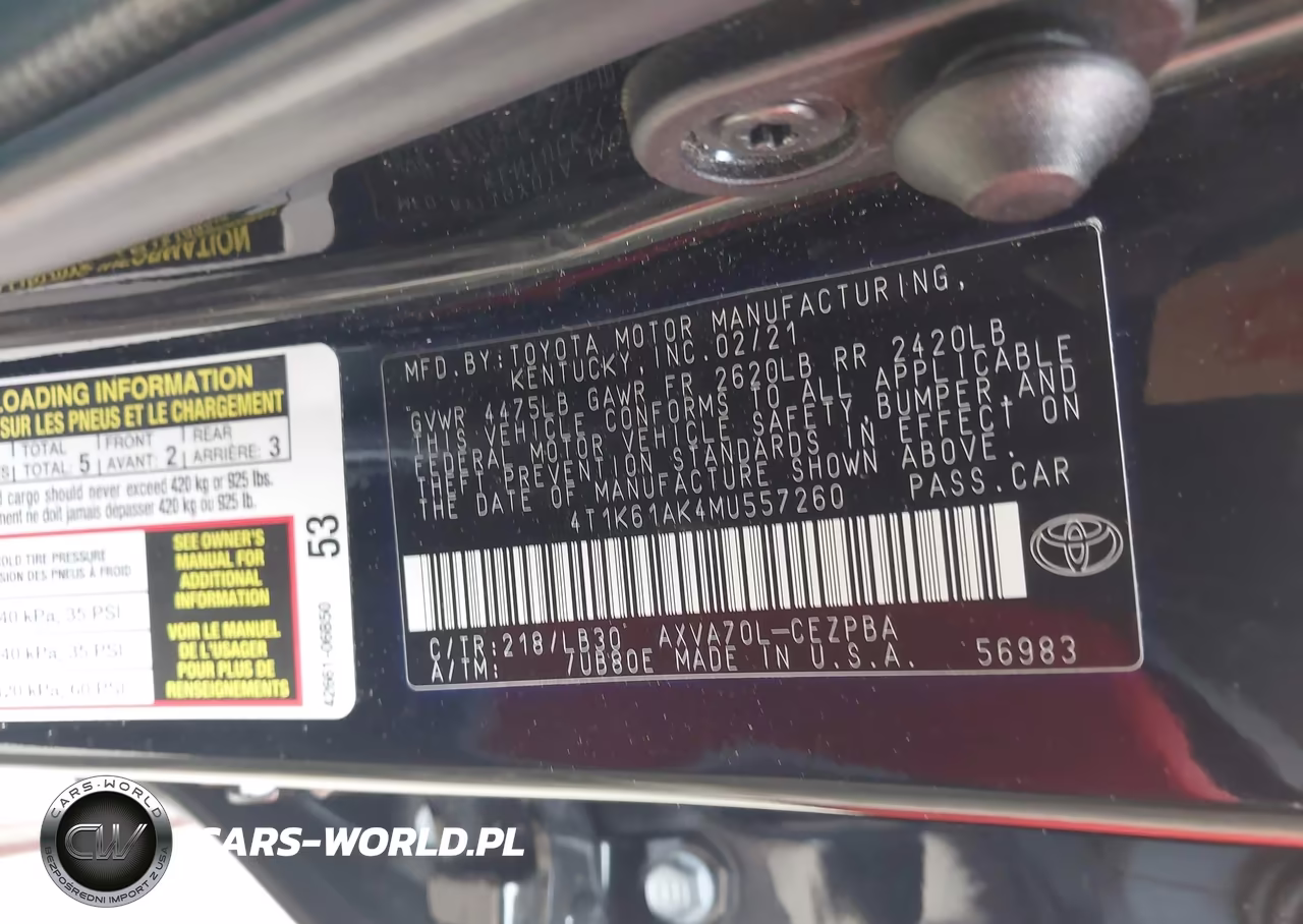 2021 Toyota Camry Xse VIN:4T1K61AK4MU557260 - 9