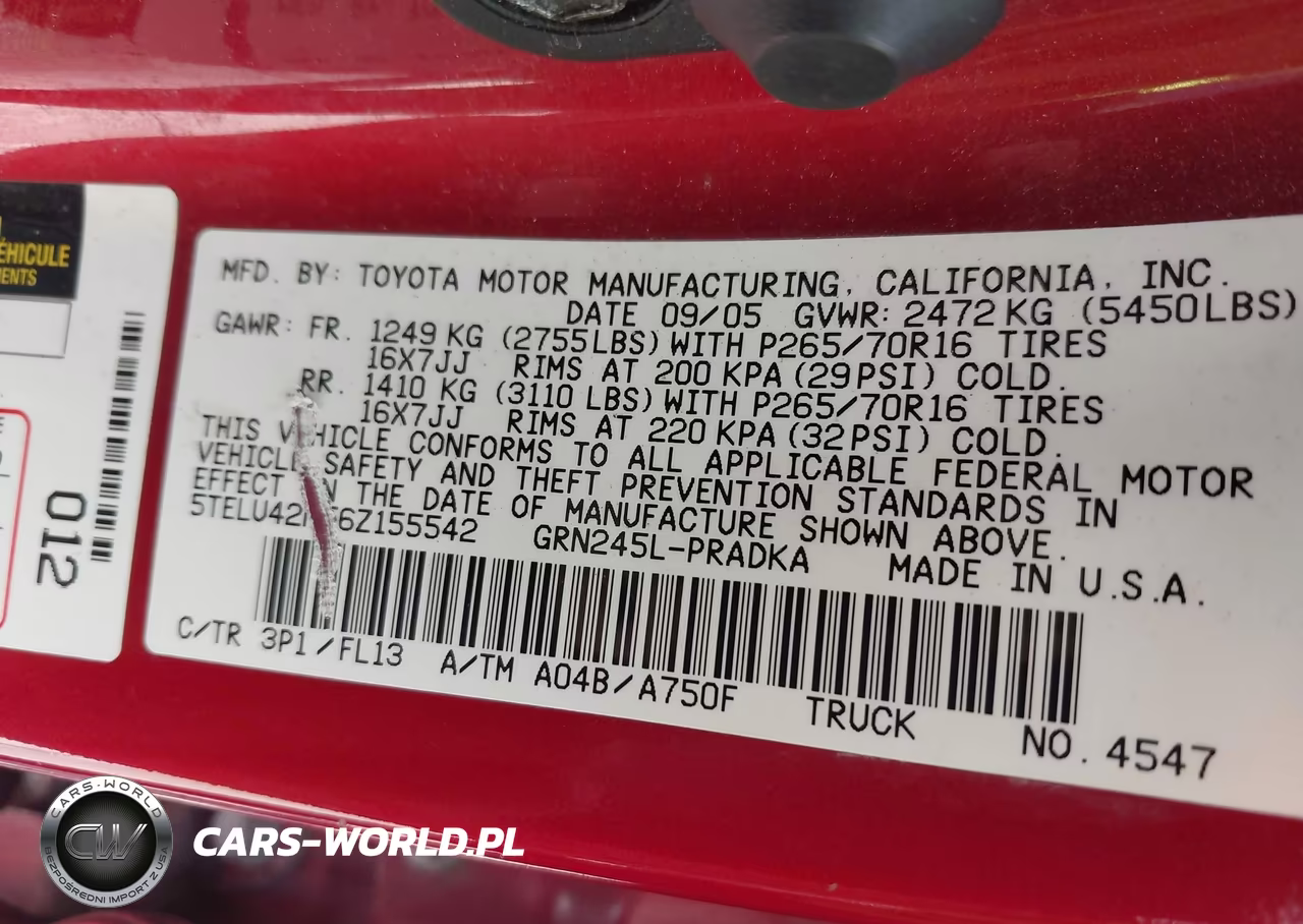 2006 Toyota Tacoma Base V6 VIN:5TELU42N56Z155542 - 9