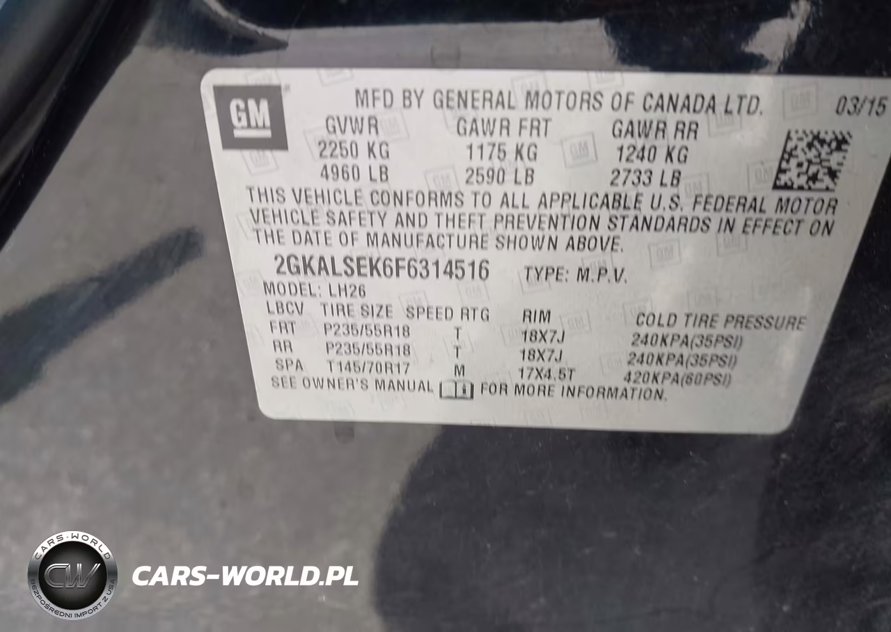 2015 GMC Terrain Slt-1 VIN:2GKALSEK6F6314516 - 9