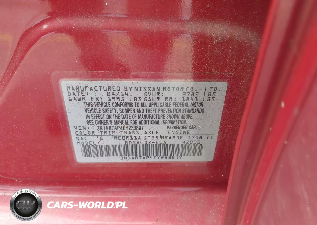 2014 Nissan Sentra Sv VIN:3N1AB7AP4EY233897 - 9