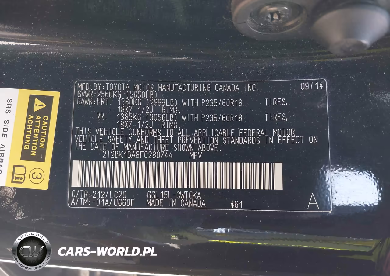 2015 Lexus Rx 350 VIN:2T2BK1BA8FC280744 - 9