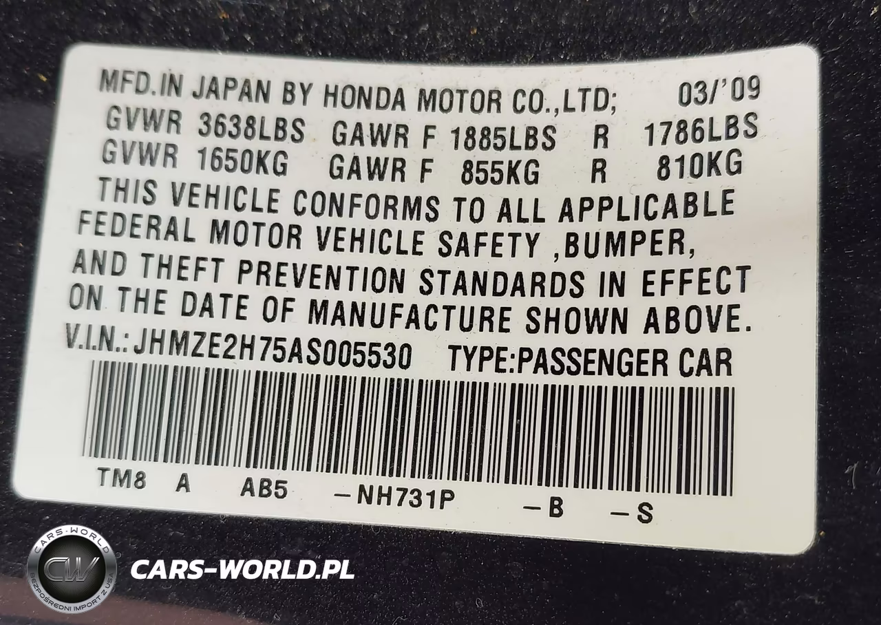 2010 Honda Insight Ex VIN:JHMZE2H75AS005530 - 9