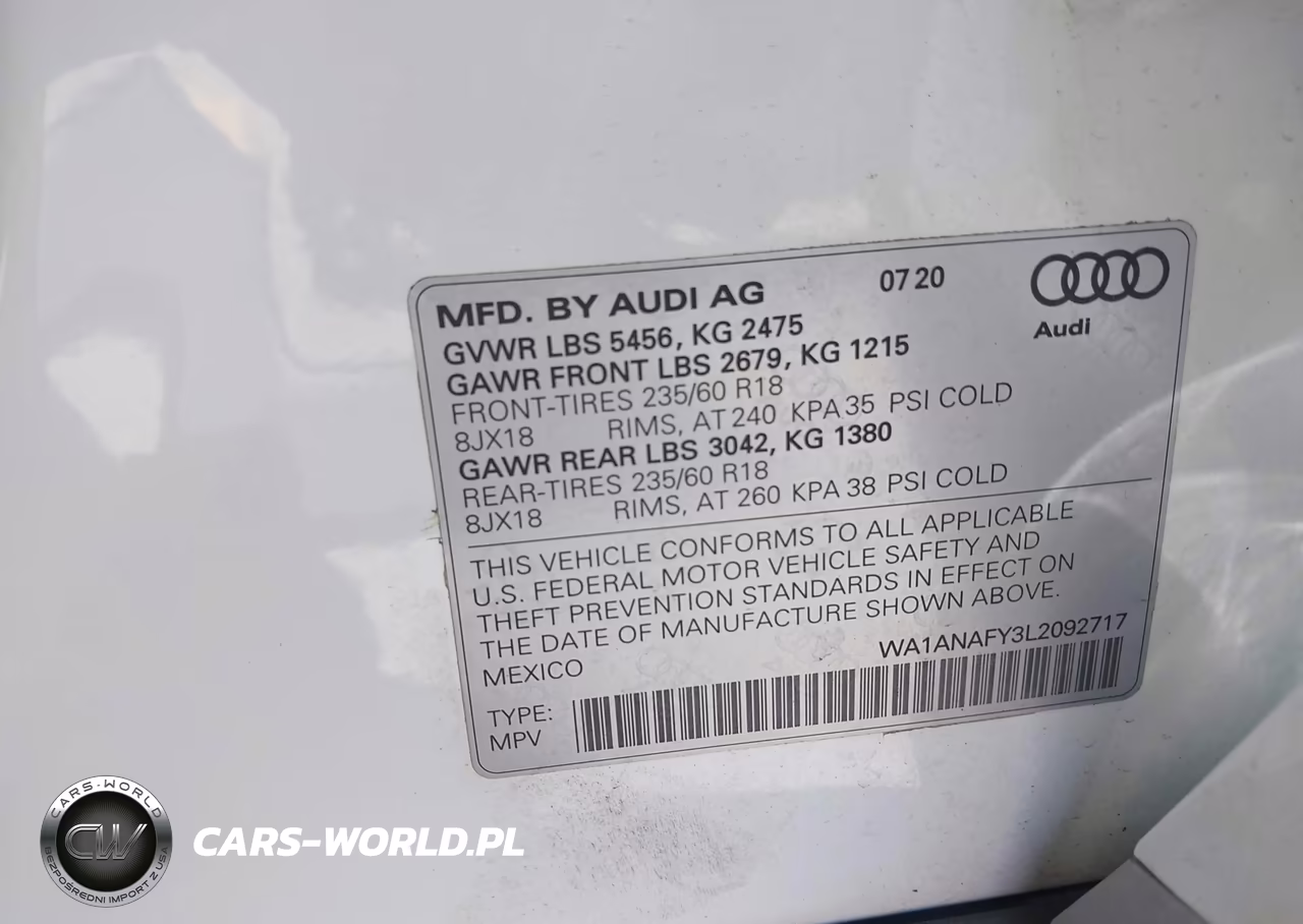 2020 Audi Q5 Premium 45 Tfsi Quattro S Tronic VIN:WA1ANAFY3L2092717 - 9