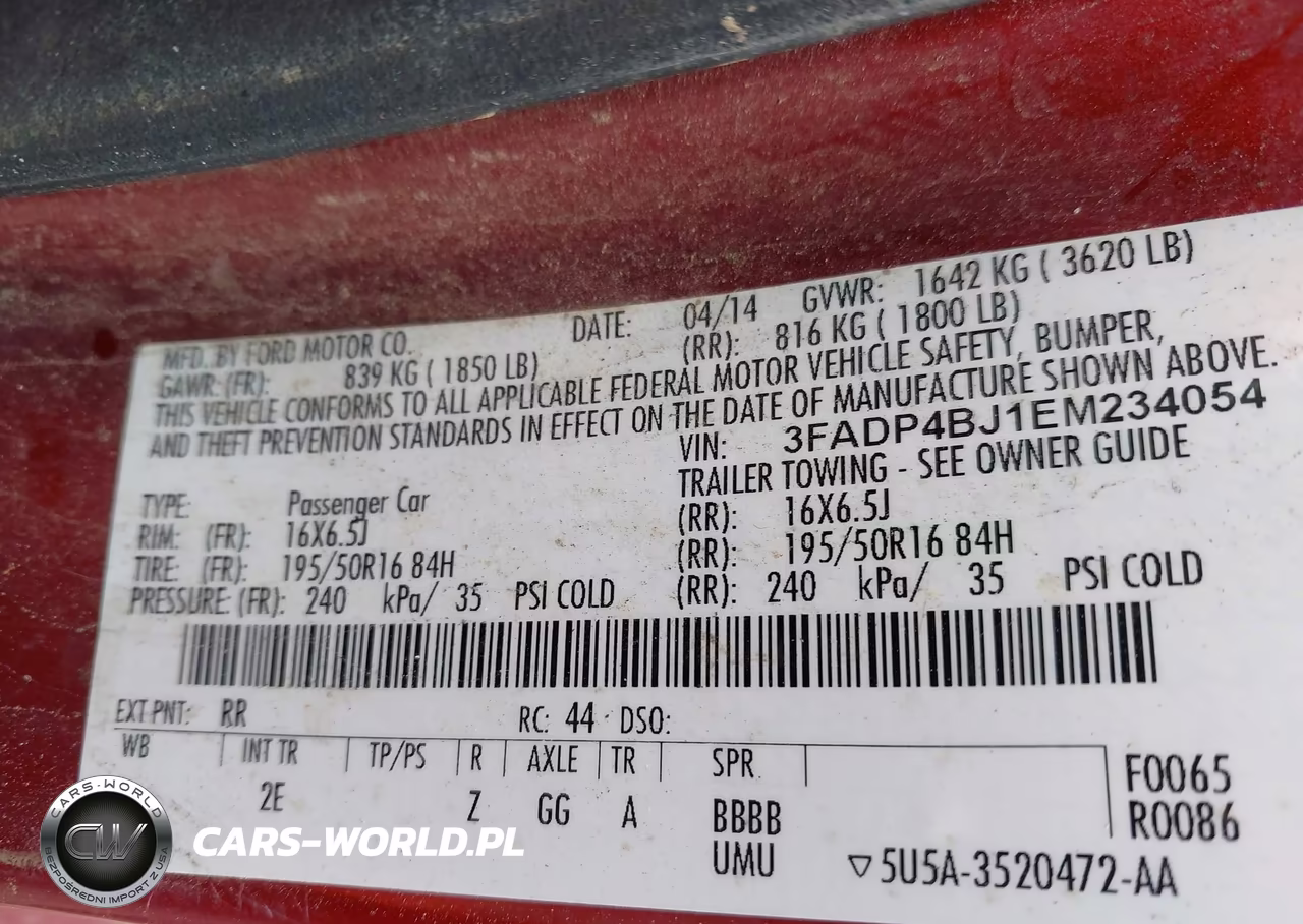 2014 Ford Fiesta Se VIN:3FADP4BJ1EM234054 - 9