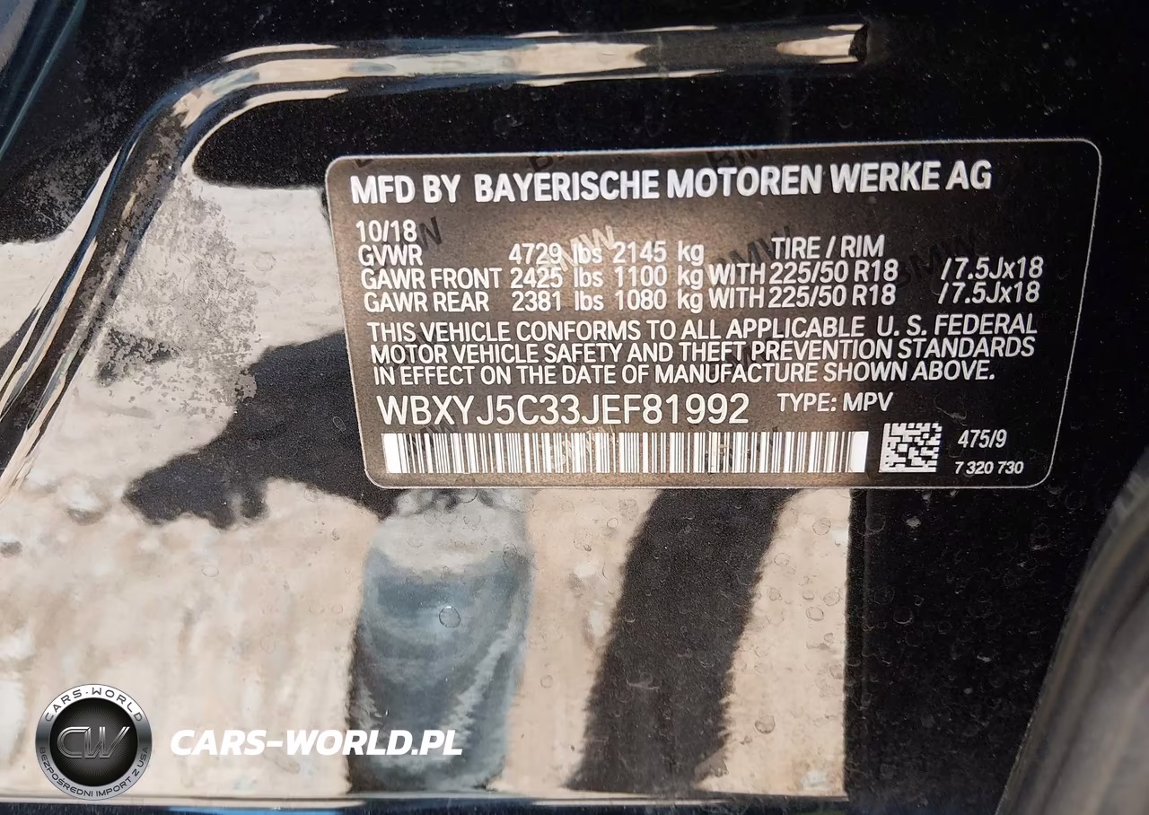 2018 BMW X2 xDrive28I VIN:WBXYJ5C33JEF81992 - 9