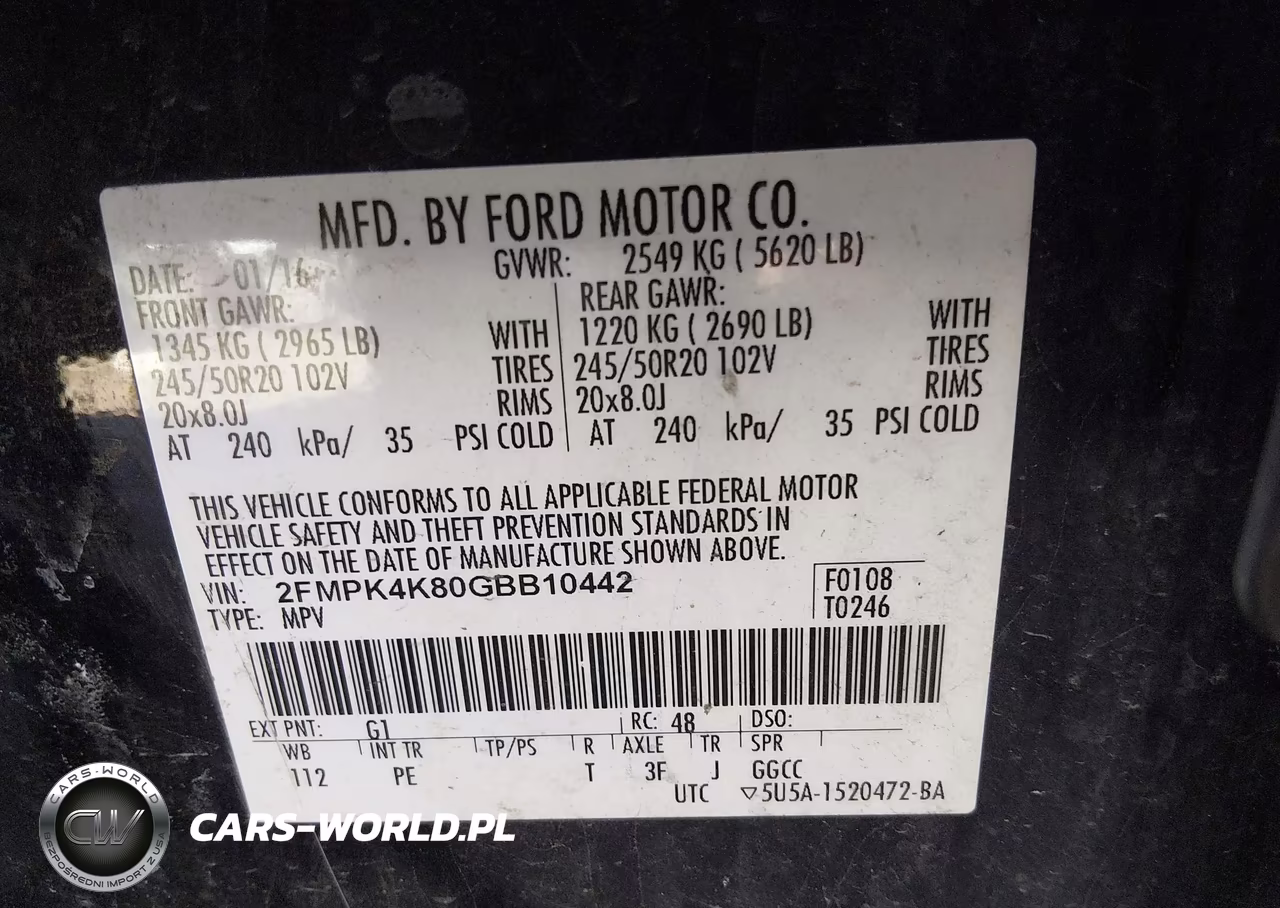 2016 Ford Edge Titanium VIN:2FMPK4K80GBB10442 - 9