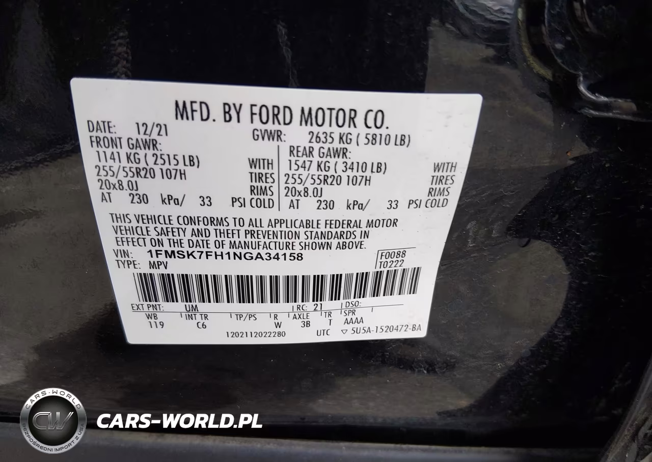2022 Ford Explorer Limited VIN:1FMSK7FH1NGA34158 - 9