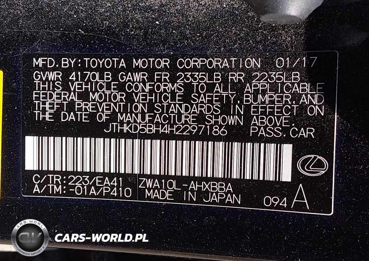 2017 Lexus Ct 200H VIN:JTHKD5BH4H2297186 - 9