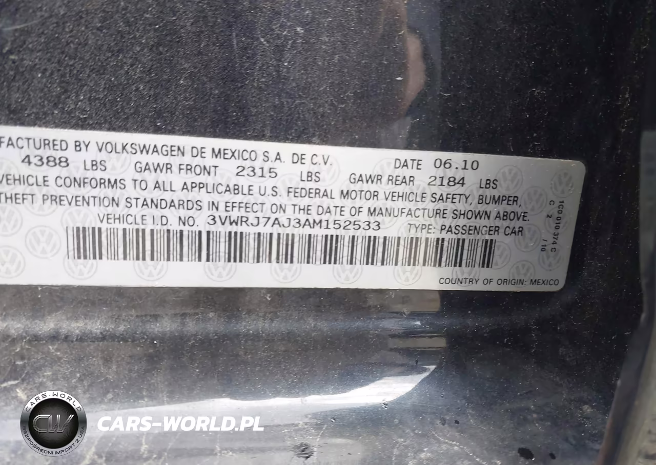 2010 Volkswagen Jetta Wolfsburg Edition VIN:3VWRJ7AJ3AM152533 - 9