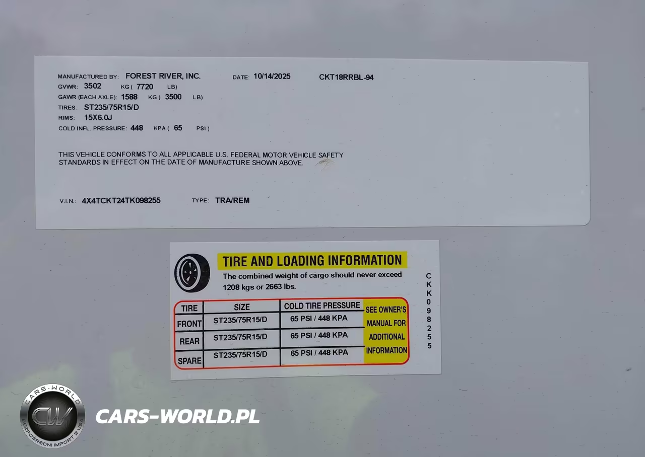 2026 Forest River Trailer VIN:4X4TCKT24TK098255 - 9