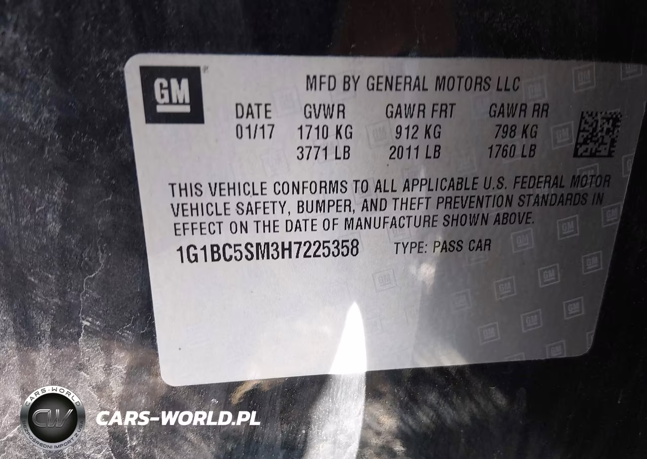 2017 Chevrolet Cruze Ls Auto VIN:1G1BC5SM3H7225358 - 9