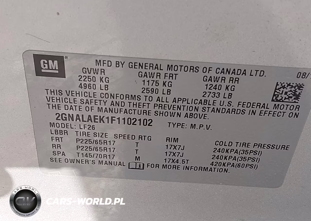 2015 Chevrolet Equinox Ls VIN:2GNALAEK1F1102102 - 9