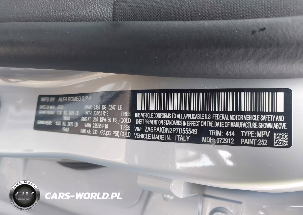 2023 Alfa Romeo Stelvio Ti Awd VIN:ZASPAKBN2P7D55549 - 9