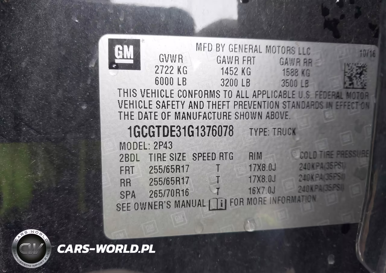 2016 Chevrolet Colorado Z71 VIN:1GCGTDE31G1376078 - 9