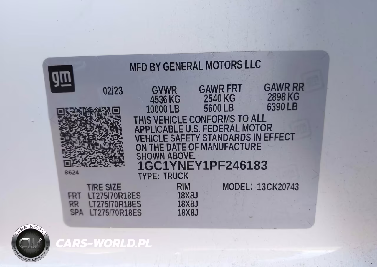 2023 Chevrolet Silverado 2500Hd 4Wd Standard Bed Lt VIN:1GC1YNEY1PF246183 - 9