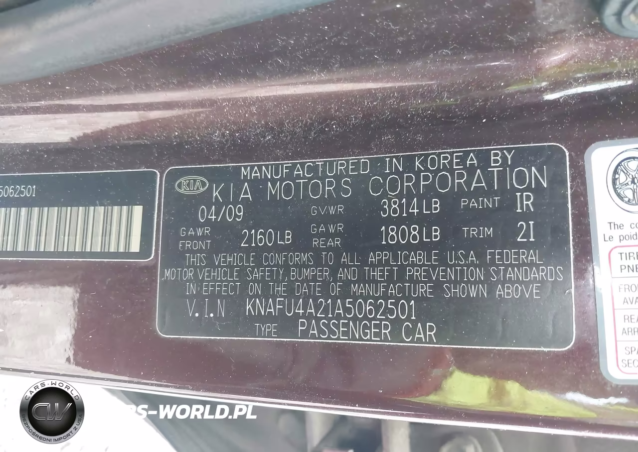 2010 Kia Forte Ex VIN:KNAFU4A21A5062501 - 9