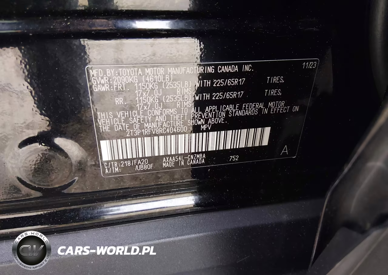 2024 Toyota Rav4 Xle VIN:2T3P1RFV8RC404600 - 9