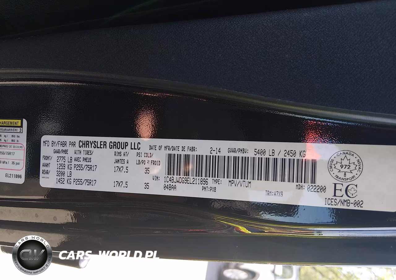 2014 Jeep Wrangler Unlimited Sport VIN:1C4BJWDG9EL211896 - 9