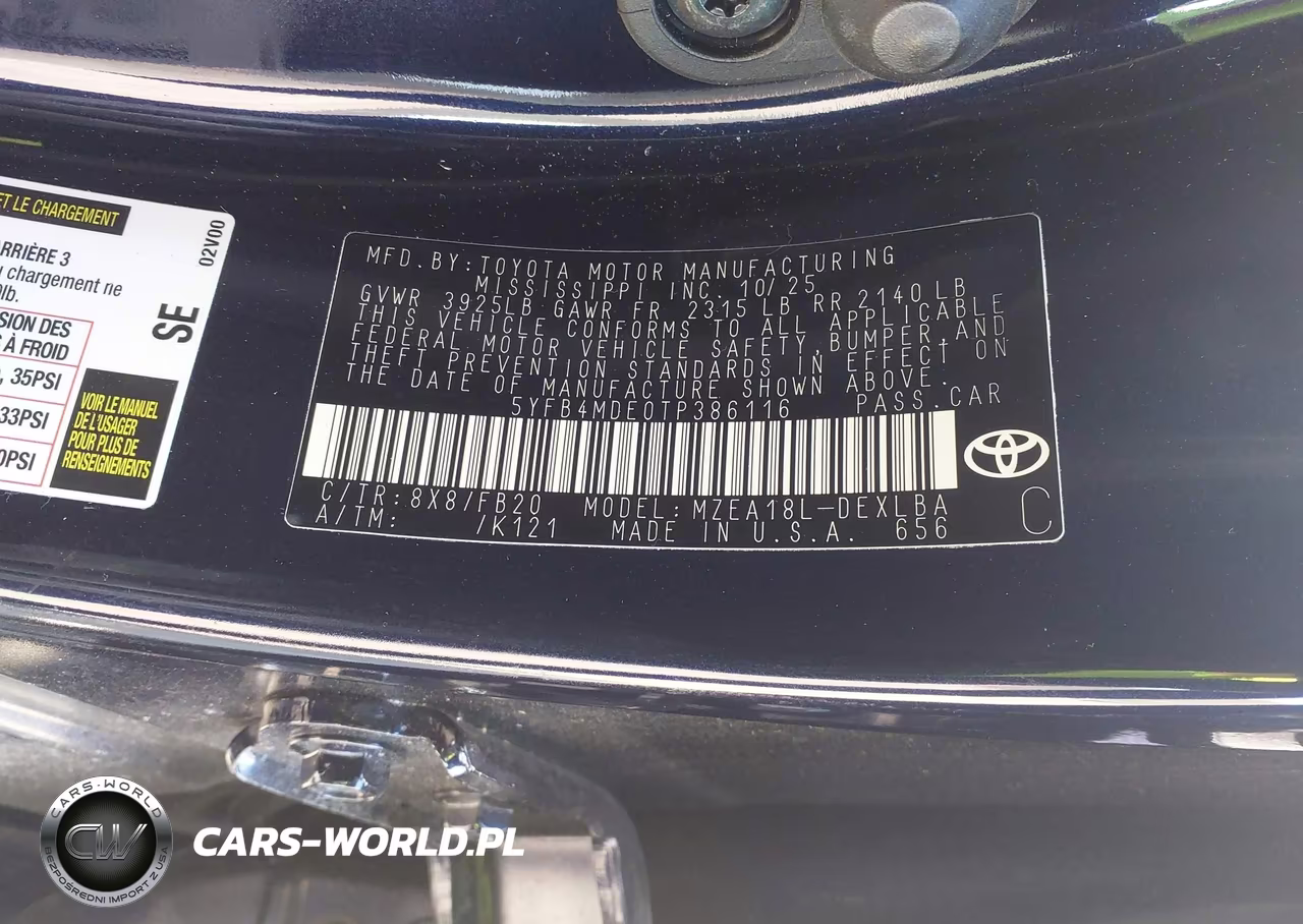 2026 Toyota Corolla Le VIN:5YFB4MDE0TP386116 - 9