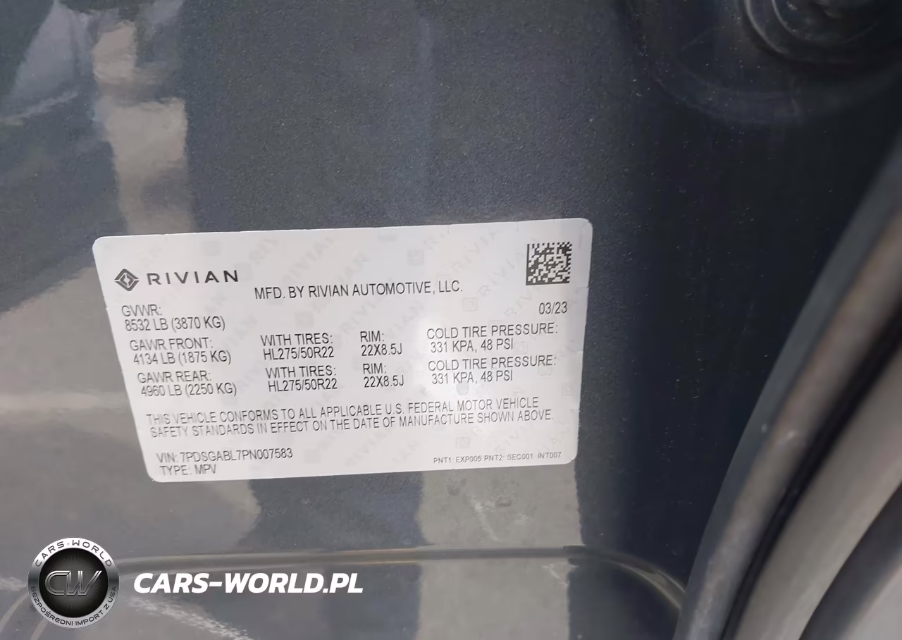 2023 Rivian R1S Launch Edition VIN:7PDSGABL7PN007583 - 9
