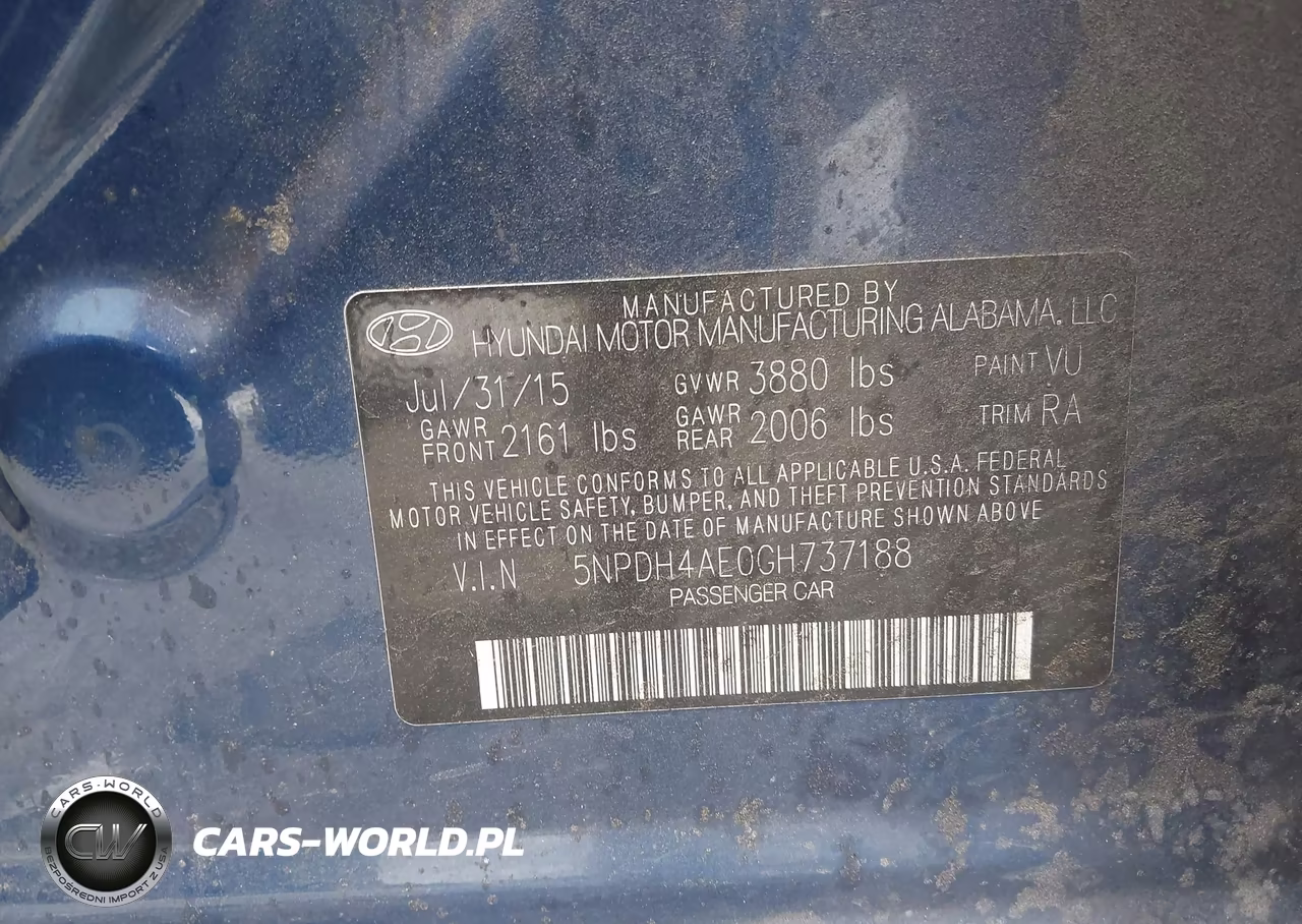 2016 Hyundai Elantra Se VIN:5NPDH4AE0GH737188 - 9
