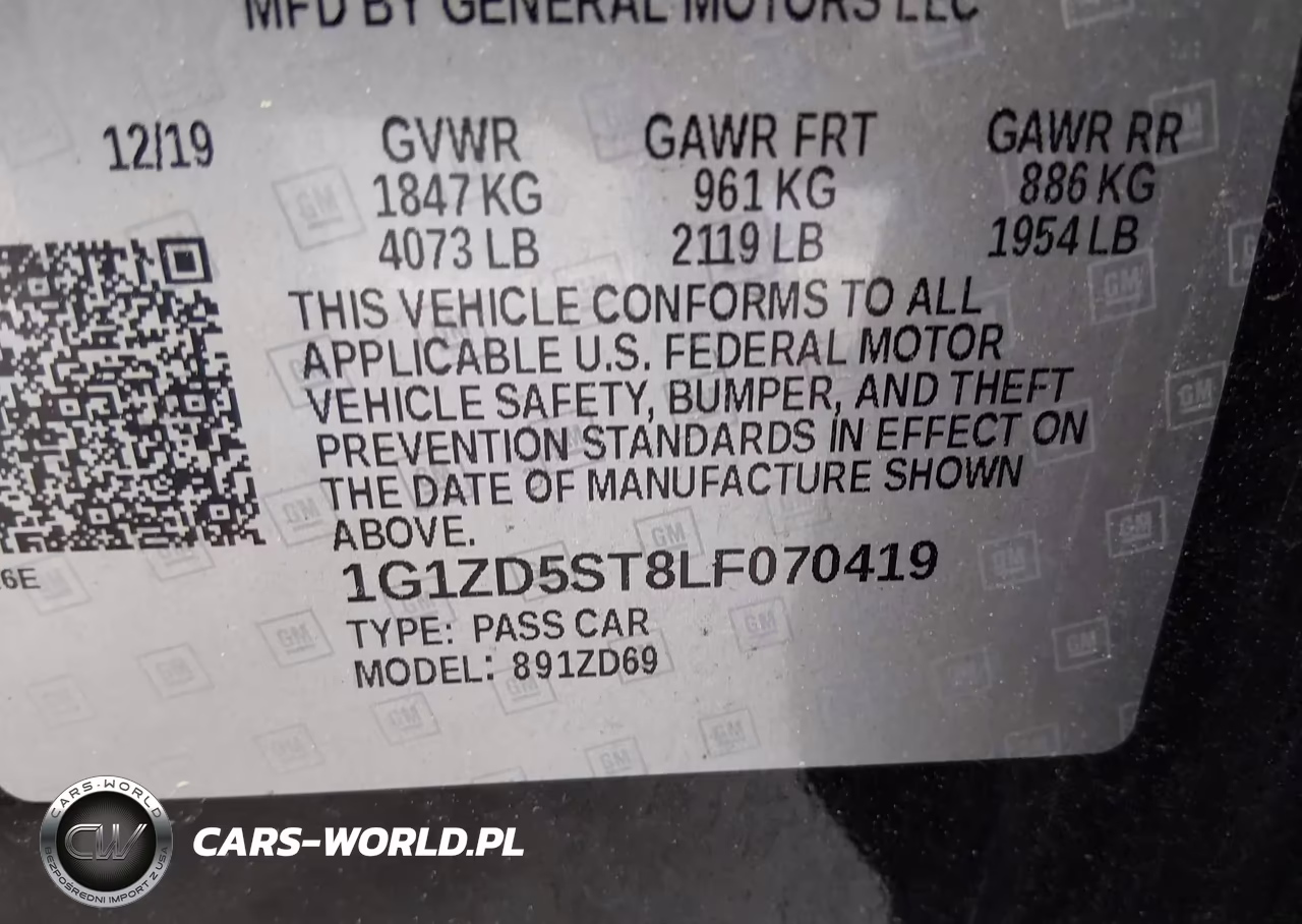 2020 Chevrolet Malibu Fwd Lt VIN:1G1ZD5ST8LF070419 - 9