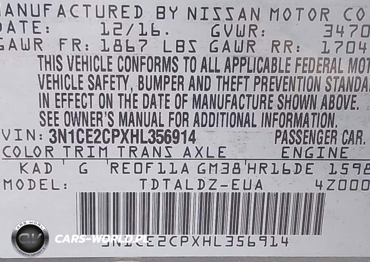 2017 Nissan Versa Note Sv VIN:3N1CE2CPXHL356914 - 9