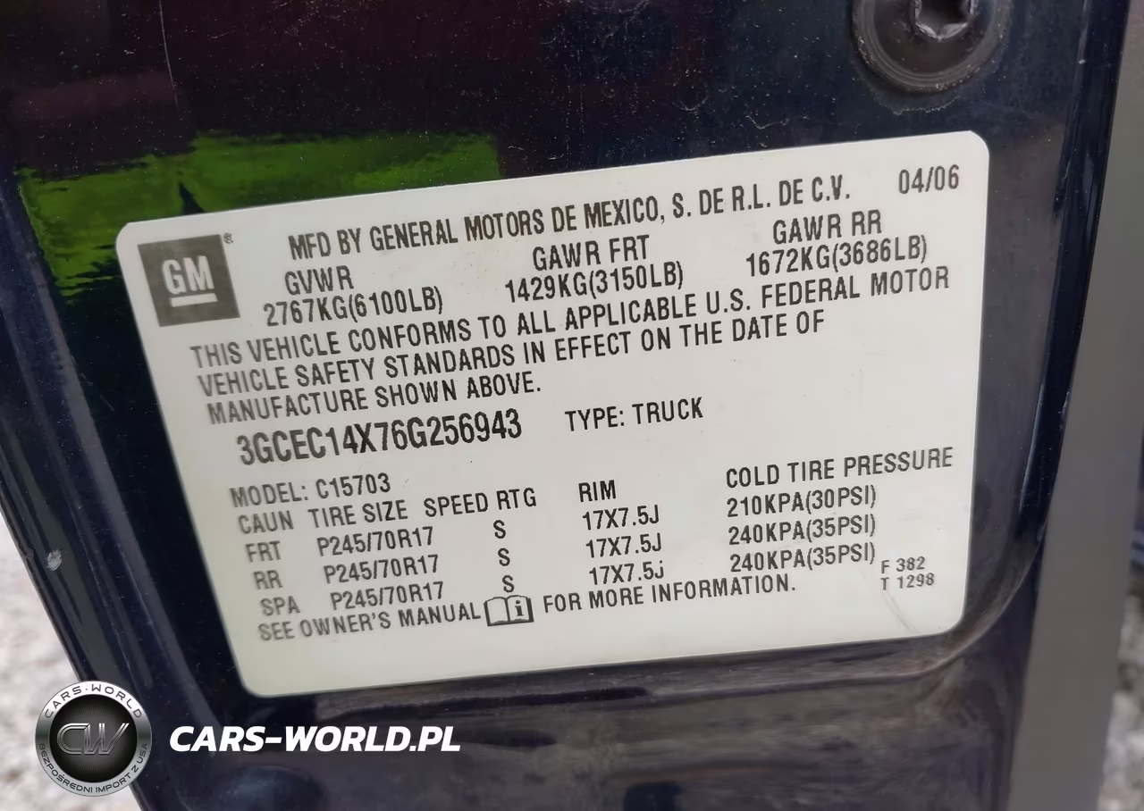 2006 Chevrolet Silverado 1500 Work Truck VIN:3GCEC14X76G256943 - 9