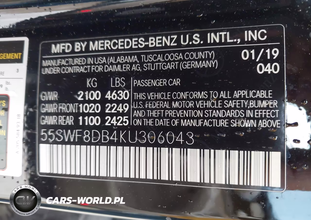 2019 Mercedes-Benz C 300 VIN:55SWF8DB4KU306043 - 9