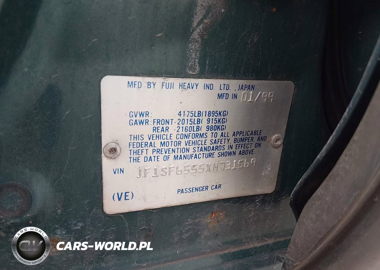 1999 Subaru Forester S VIN:JF1SF6555XH731569 - 9