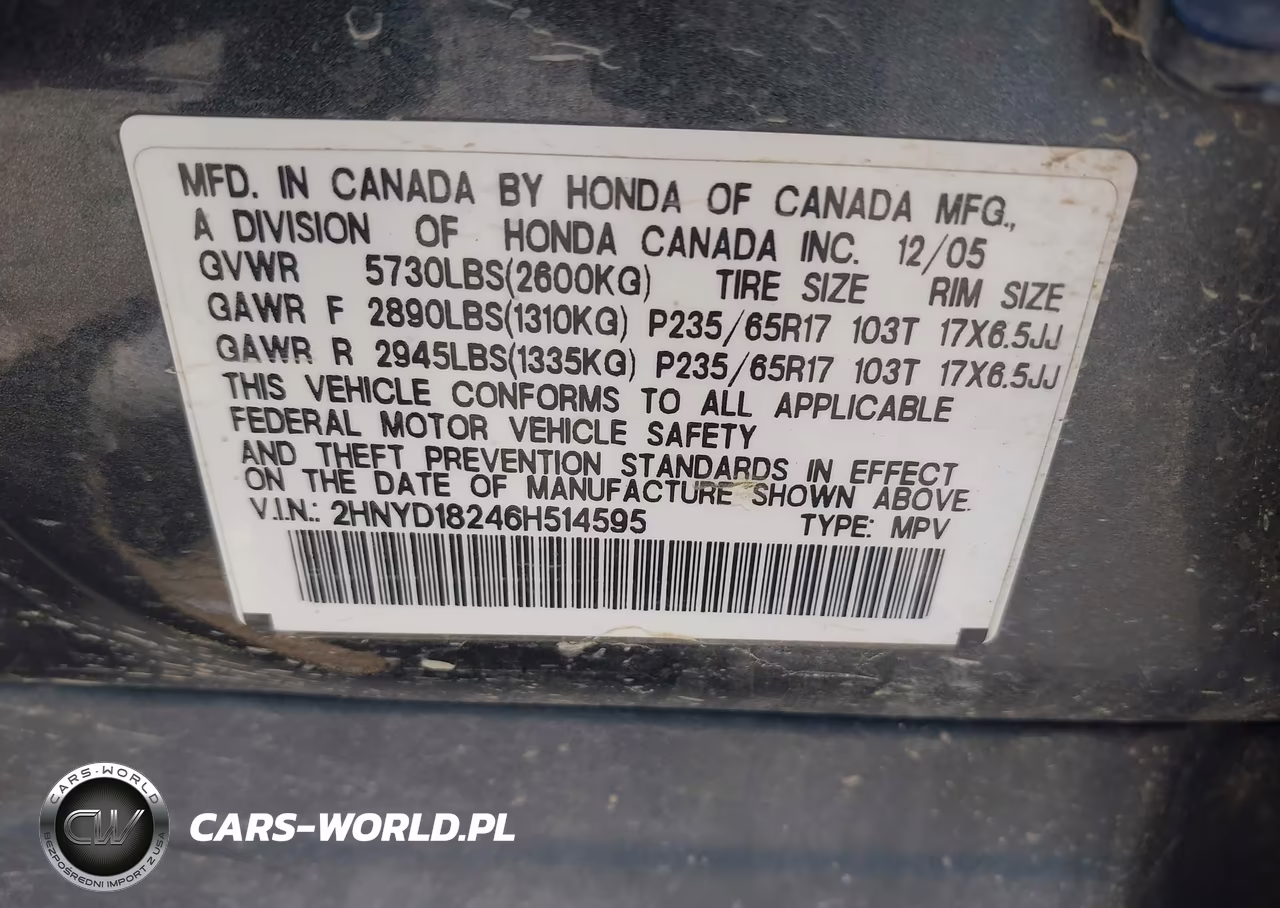 2006 Acura Mdx VIN:2HNYD18246H514595 - 9