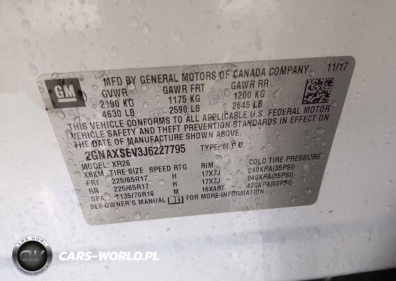 2018 Chevrolet Equinox Lt VIN:2GNAXSEV3J6227795 - 9