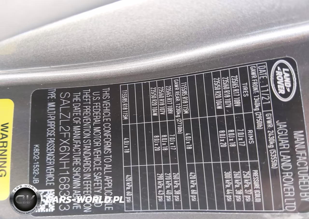 2022 Land Rover Range Rover Evoque R-Dynamic Se VIN:SALZL2FX6NH168323 - 9