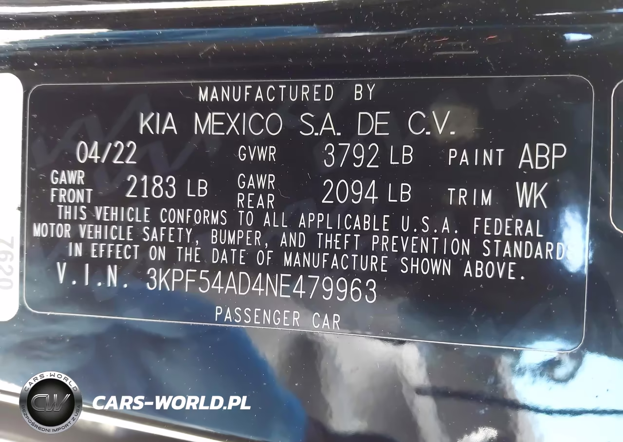 2022 Kia Forte Gt-Line VIN:3KPF54AD4NE479963 - 9