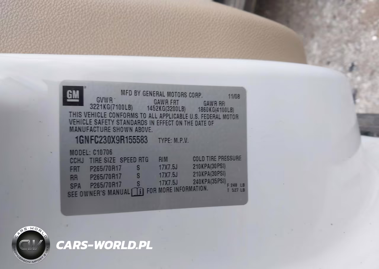2009 Chevrolet Tahoe Lt2 VIN:1GNFC230X9R155583 - 9