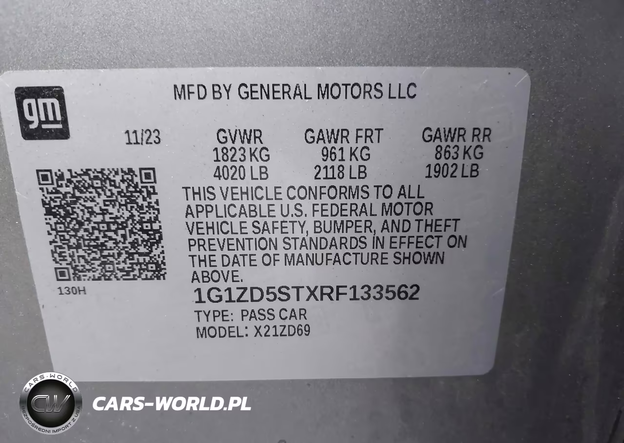 2024 Chevrolet Malibu Fwd 1Lt VIN:1G1ZD5STXRF133562 - 9