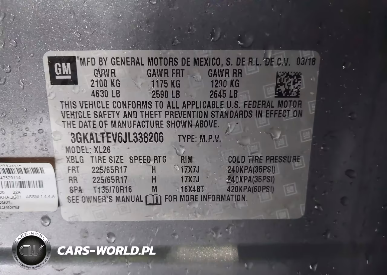 2018 GMC Terrain Sle VIN:3GKALTEV6JL338206 - 9