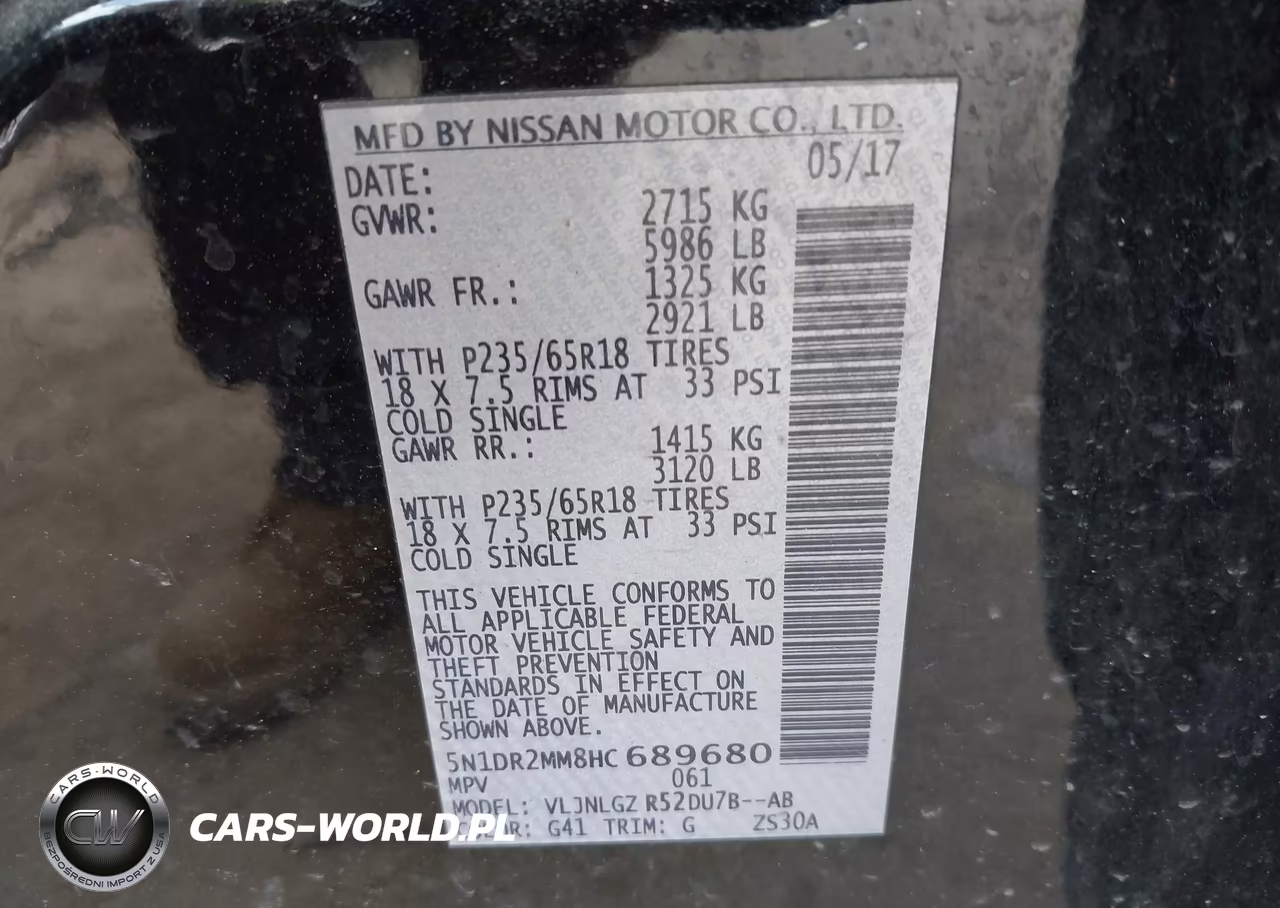 2017 Nissan Pathfinder Sl VIN:5N1DR2MM8HC689680 - 9