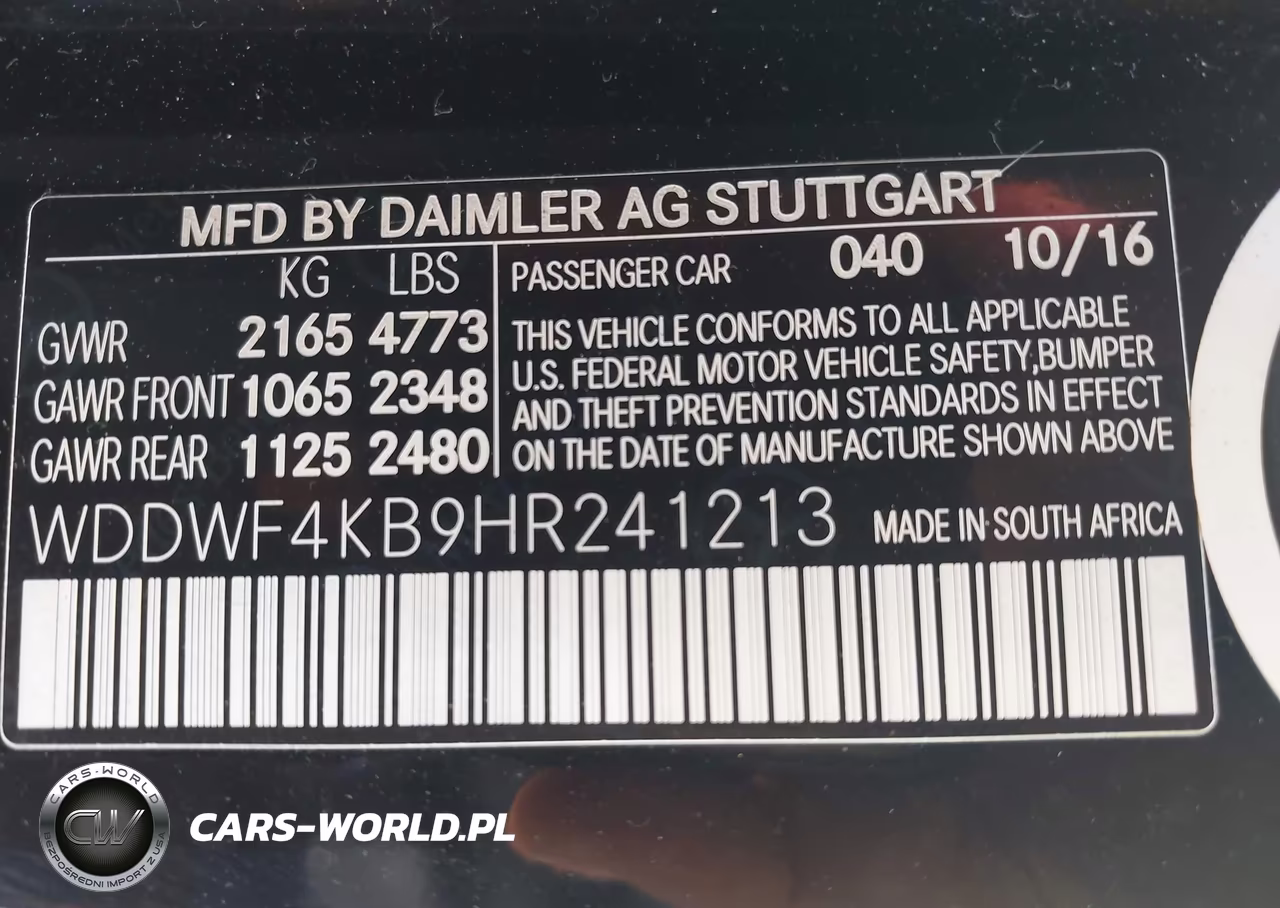 2017 Mercedes-Benz C 300 4Matic VIN:WDDWF4KB9HR241213 - 9