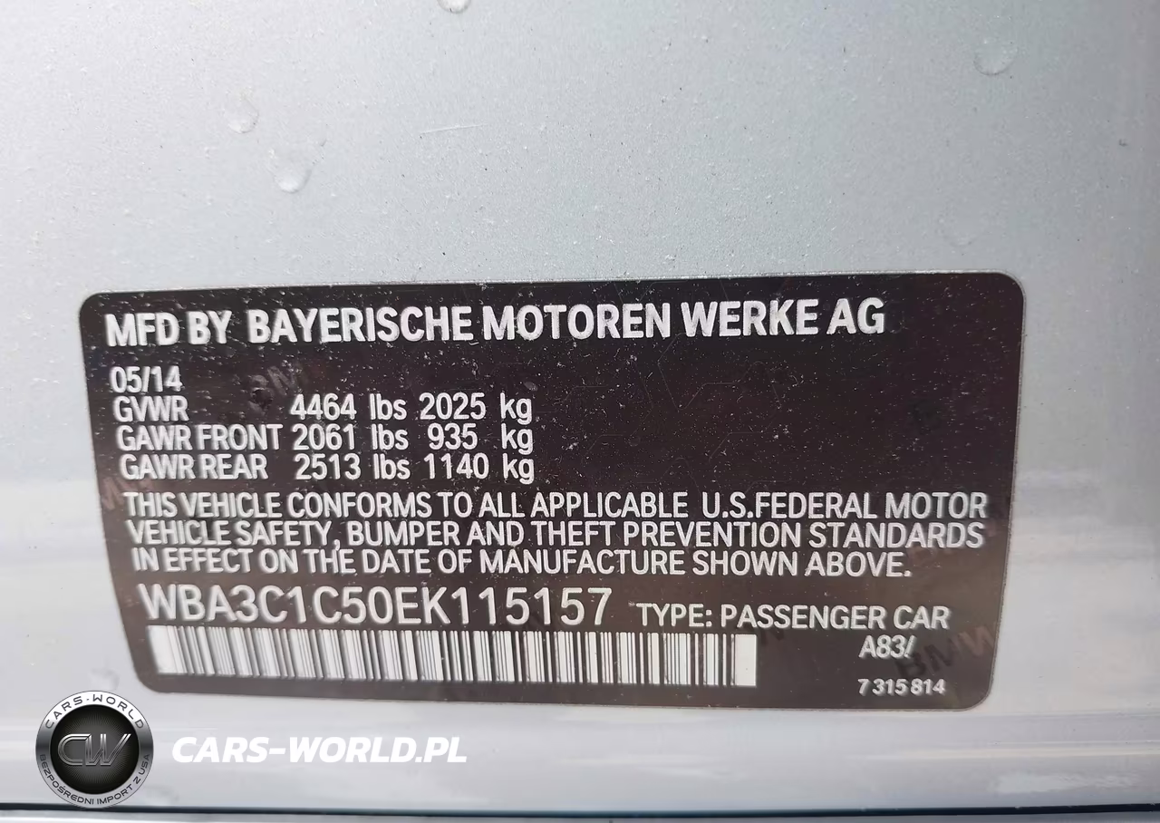 2014 BMW 328I VIN:WBA3C1C50EK115157 - 9