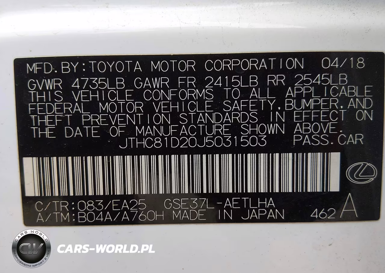 2018 Lexus Is 300 VIN:JTHC81D20J5031503 - 9