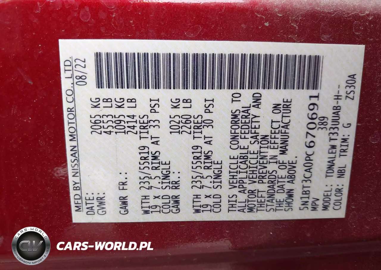 2023 Nissan Rogue Sl Fwd VIN:5N1BT3CA0PC670691 - 9
