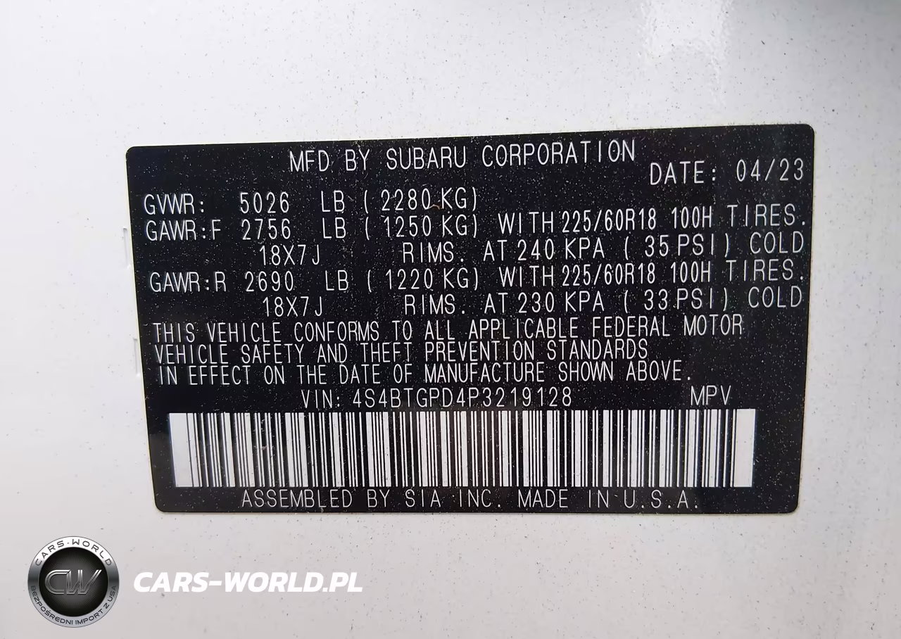 2023 Subaru Outback Touring Xt VIN:4S4BTGPD4P3219128 - 9