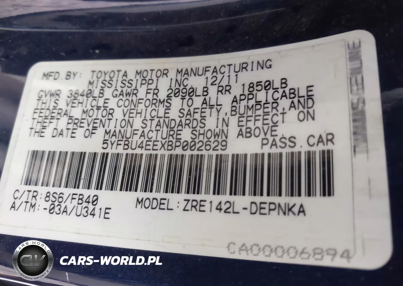 2011 Toyota Corolla Le VIN:5YFBU4EEXBP002629 - 9