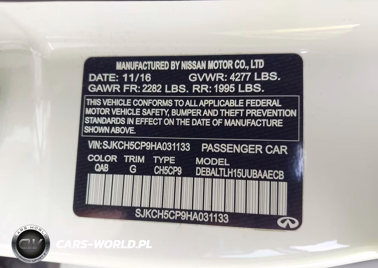 2017 Infiniti Qx30 Base VIN:SJKCH5CP9HA031133 - 9