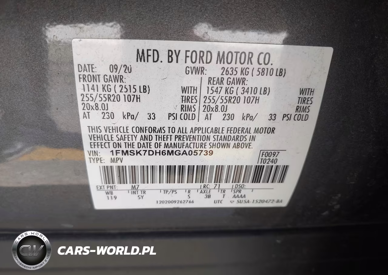 2021 Ford Explorer Xlt VIN:1FMSK7DH6MGA05739 - 9