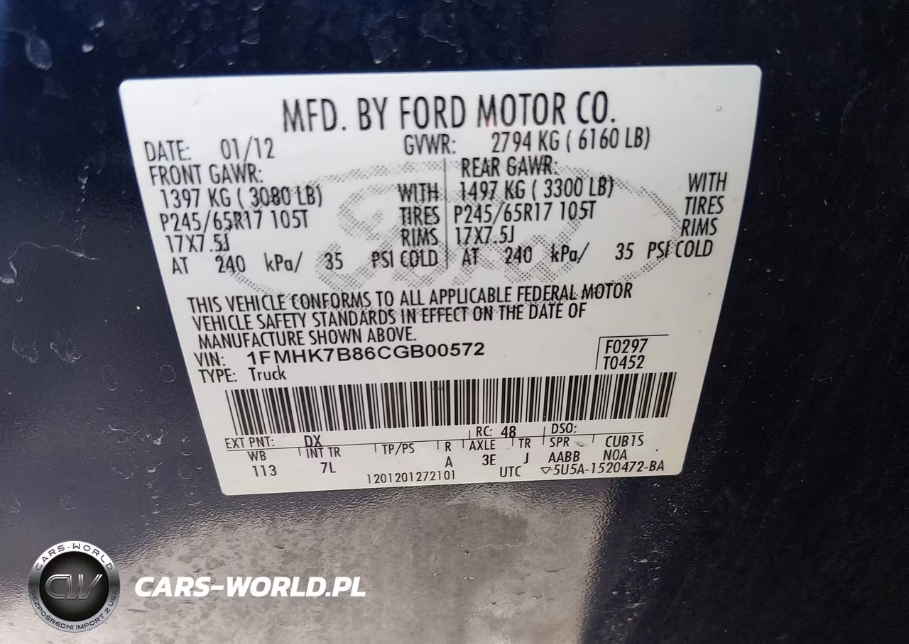 2012 Ford Explorer VIN:1FMHK7B86CGB00572 - 9