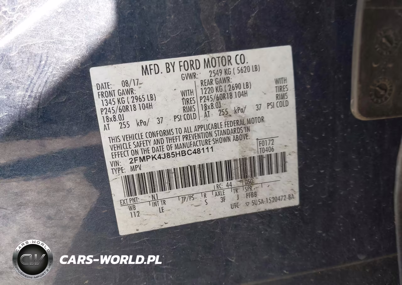 2017 Ford Edge Sel VIN:2FMPK4J85HBC48111 - 9
