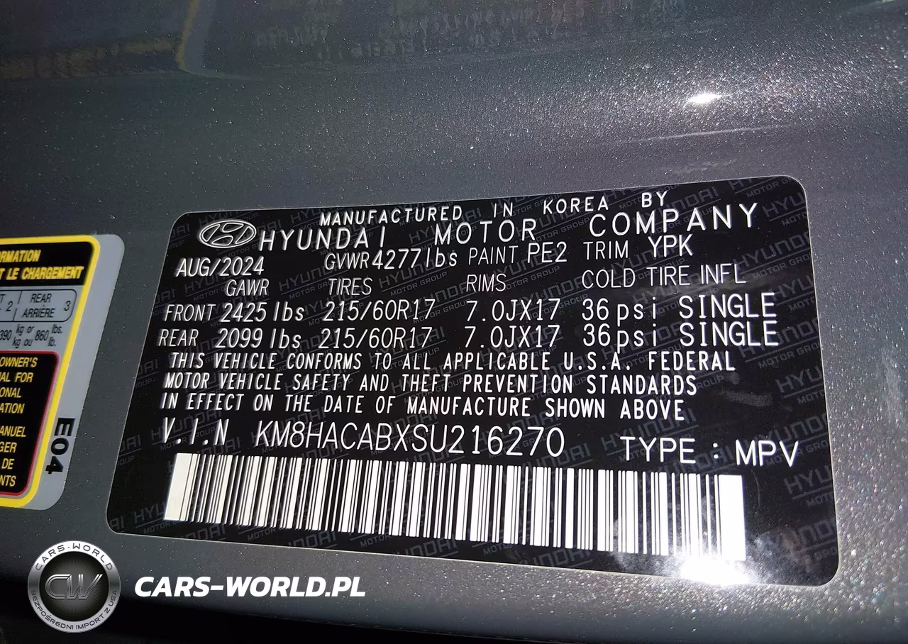 2025 Hyundai Kona Se VIN:KM8HACABXSU216270 - 9